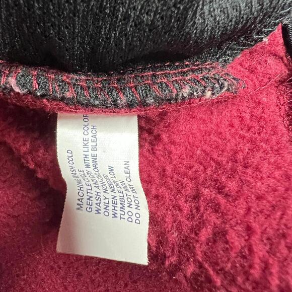 GAP Fleece Quarter Zip Pullover XXL Red Black Trim Warm Soft Casual Outdoor - Picture 6 of 8